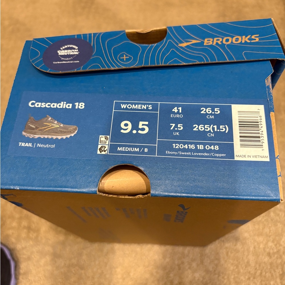 Brooks Cascadia 18 Women's Athletic Shoes - Blue and Copper